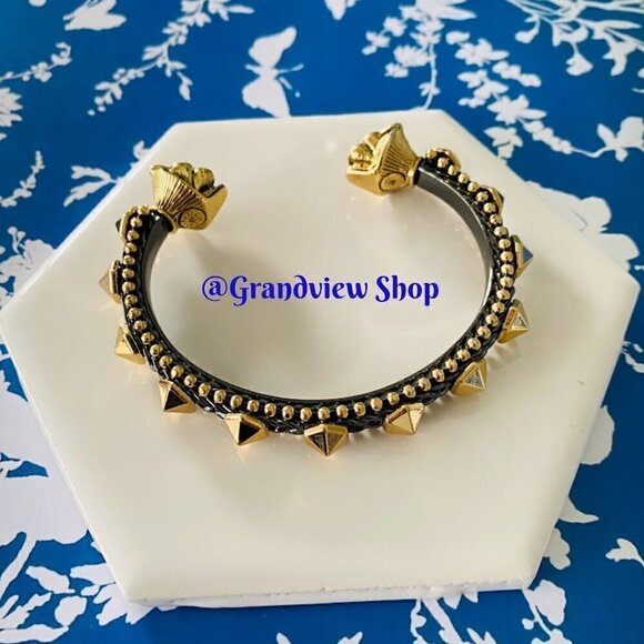 💜 Stella & Dot Artemis Cuff Lionhead Studs Edgy - Picture 4 of 13